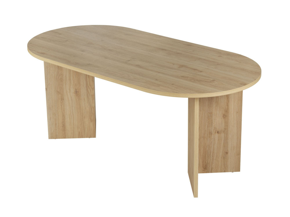 Mesa de jantar de madeira "Sablin" 180 x 90 x 75 cm - carvalho de Cádis