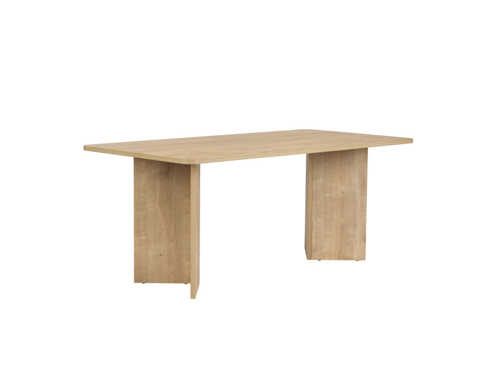 Mesa de jantar de madeira "Linza" 180 x 90 x 75 cm - Carvalho mel