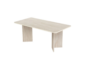 Mesa de jantar de madeira "Linza" 180 x 90 x 75 cm - Travertino