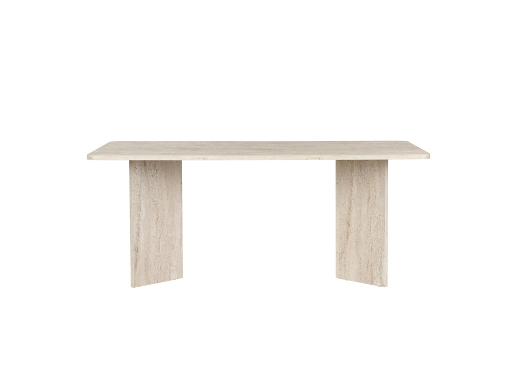 Mesa de jantar de madeira "Linza" 180 x 90 x 75 cm - Travertino