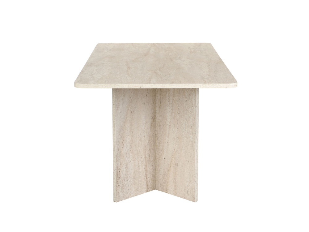 Mesa de jantar de madeira "Linza" 180 x 90 x 75 cm - Travertino