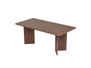 Mesa de jantar de madeira "Linza" 180 x 90 x 75 cm - Nogueira