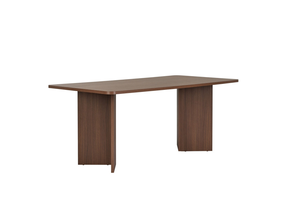 Mesa de jantar de madeira "Linza" 180 x 90 x 75 cm - Nogueira