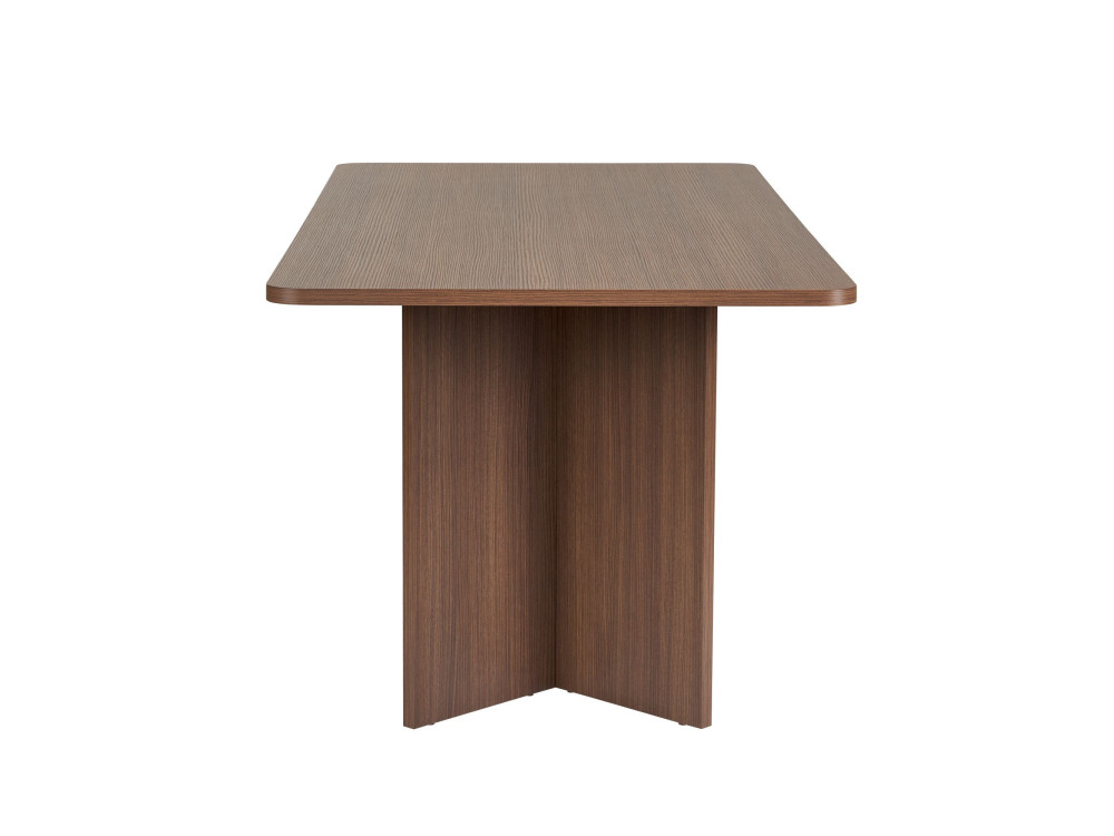 Mesa de jantar de madeira "Linza" 180 x 90 x 75 cm - Nogueira