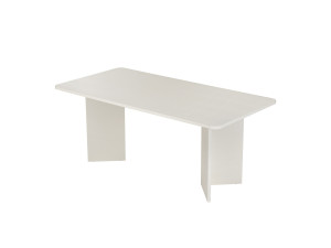 Mesa de jantar de madeira "Linza" 180 x 90 x 75 cm - Madeira branca