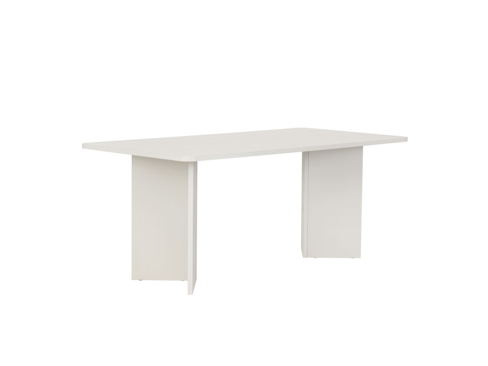 Mesa de jantar de madeira "Linza" 180 x 90 x 75 cm - Madeira branca