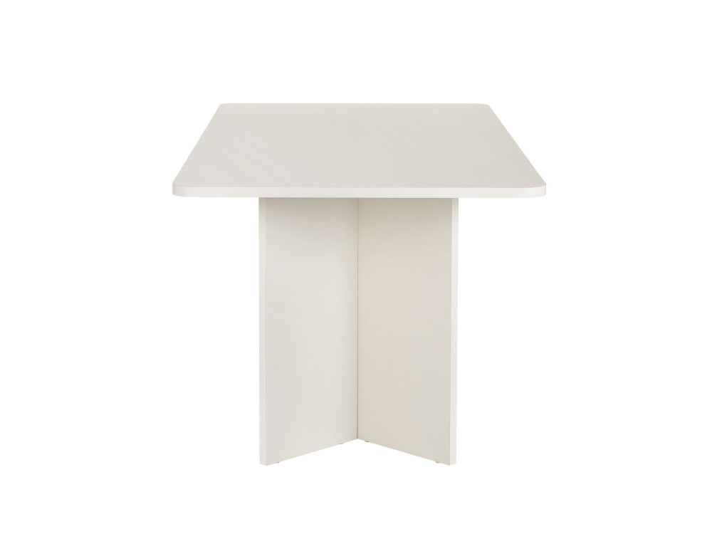 Mesa de jantar de madeira "Linza" 180 x 90 x 75 cm - Madeira branca