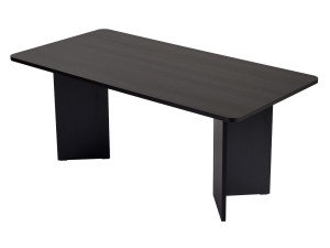 Mesa de jantar de madeira "Linza" 180 x 90 x 75 cm - Madeira preta
