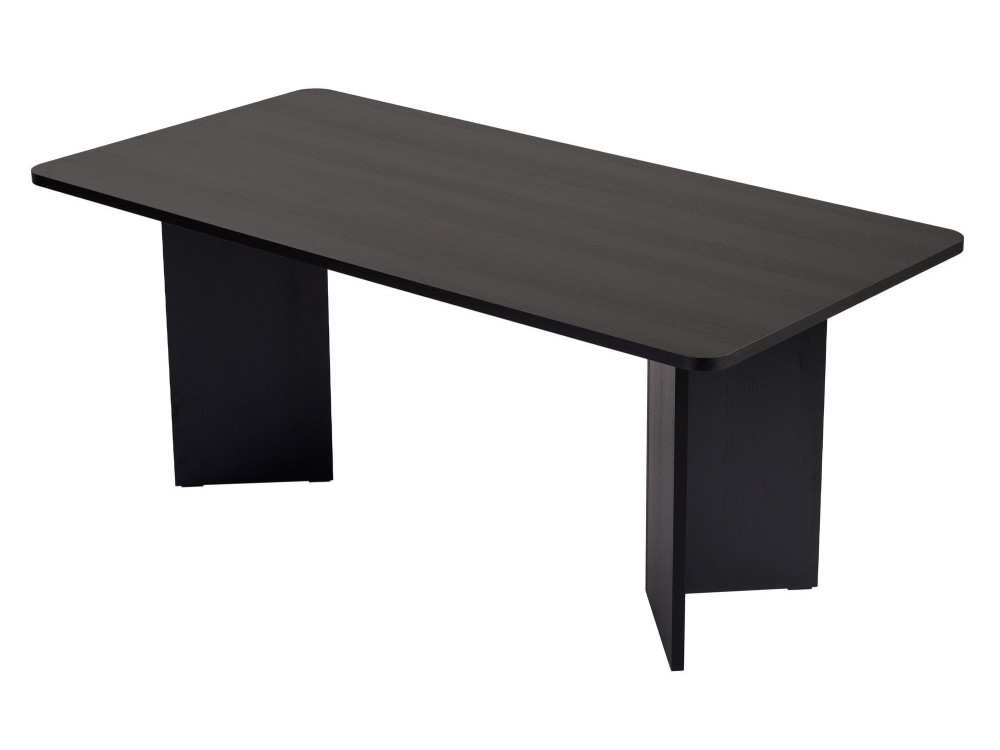 Mesa de jantar de madeira "Linza" 180 x 90 x 75 cm - Madeira preta