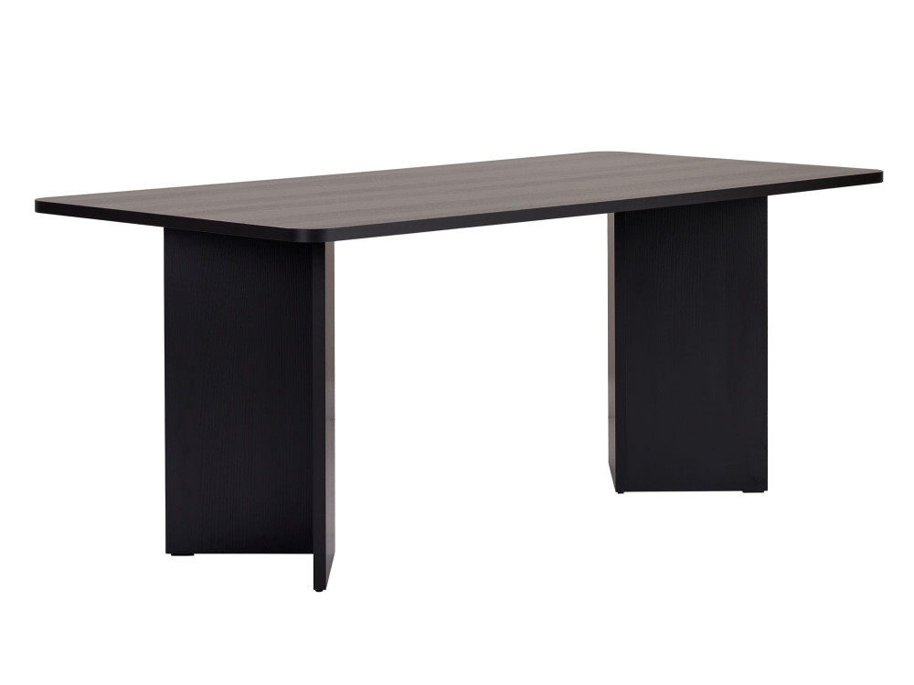 Mesa de jantar de madeira "Linza" 180 x 90 x 75 cm - Madeira preta