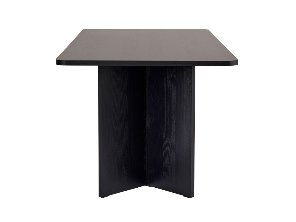 Mesa de jantar de madeira "Linza" 180 x 90 x 75 cm - Madeira preta