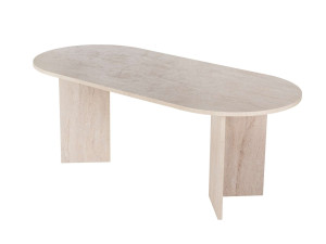 Mesa de jantar de madeira "Sabella" 200 x 90 x 75 cm - Travertino