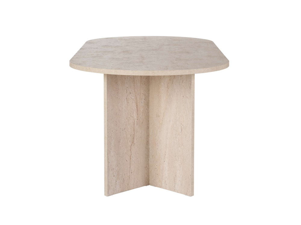 Mesa de jantar de madeira "Sabella" 200 x 90 x 75 cm - Travertino