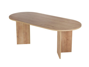 Mesa de jantar de madeira "Sabella" 200 x 90 x 75 cm - Carvalho safira
