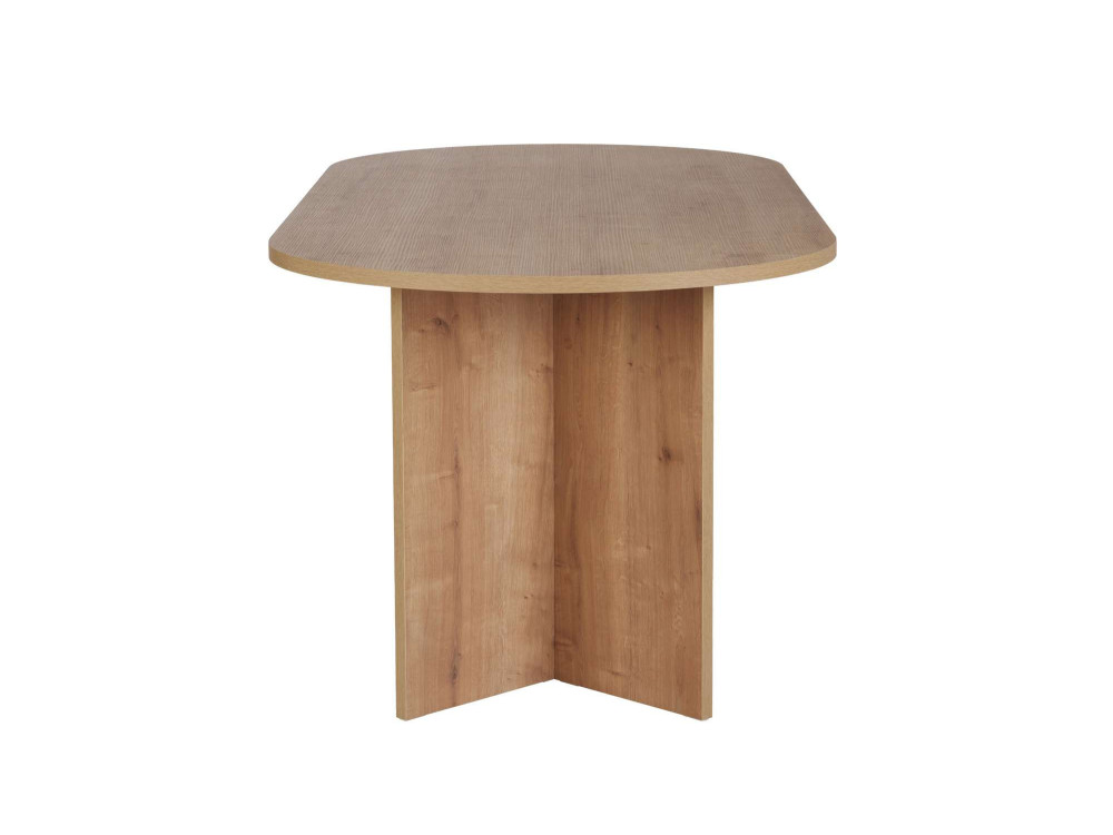 Mesa de jantar de madeira "Sabella" 200 x 90 x 75 cm - Carvalho safira