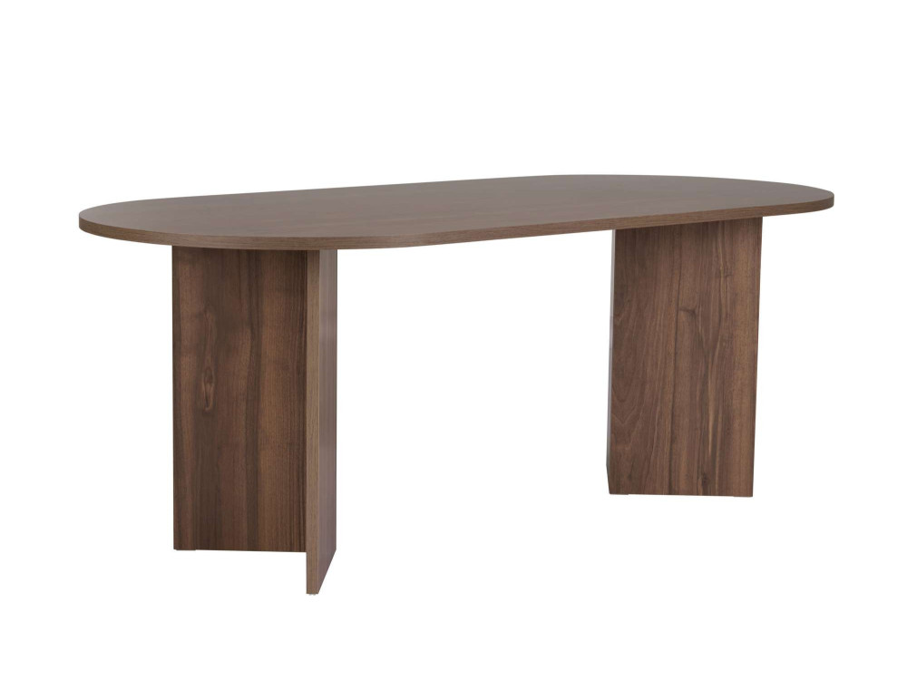 Mesa de jantar de madeira "Sabella" 200 x 90 x 75 cm - Nogueira