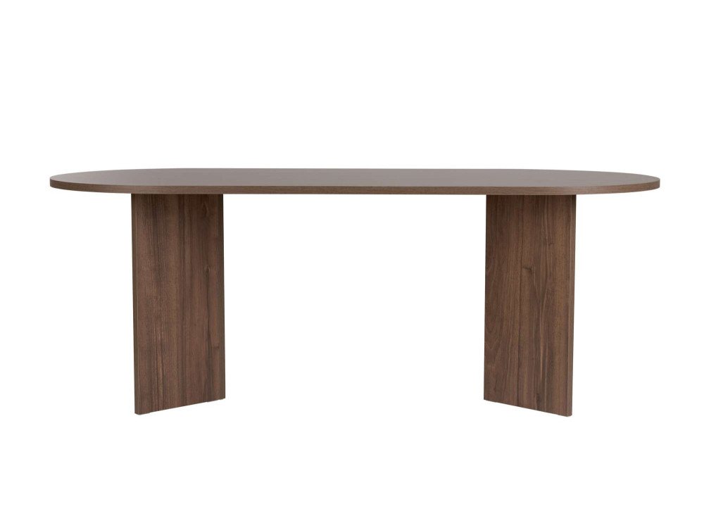 Mesa de jantar de madeira "Sabella" 200 x 90 x 75 cm - Nogueira
