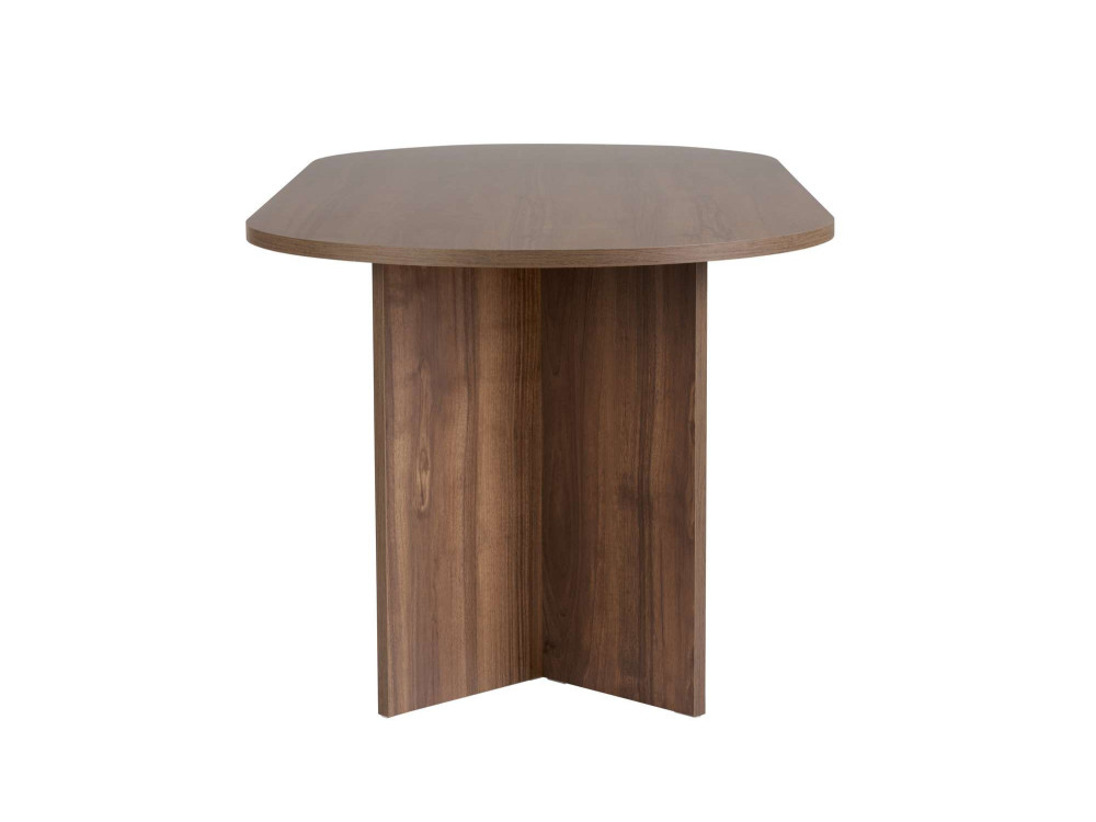 Mesa de jantar de madeira "Sabella" 200 x 90 x 75 cm - Nogueira