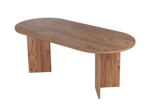 Mesa de jantar de madeira "Sabella" 200 x 90 x 75 cm - Pinho Atlântico