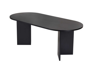 Mesa de jantar de madeira "Sabella" 200 x 90 x 75 cm - Madeira preta