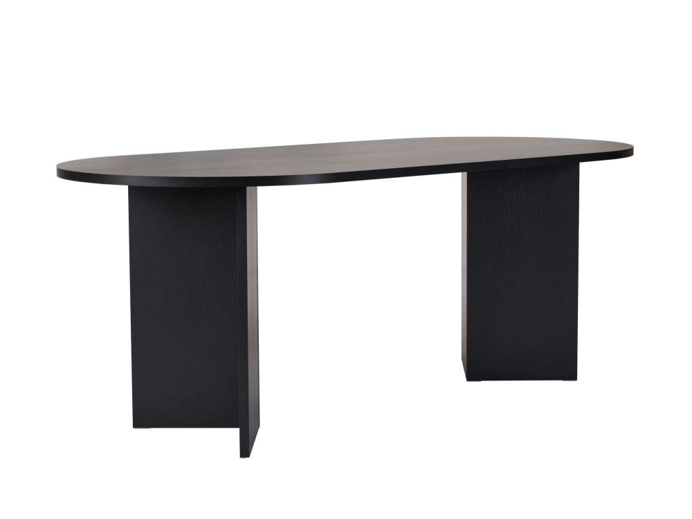 Mesa de jantar de madeira "Sabella" 200 x 90 x 75 cm - Madeira preta
