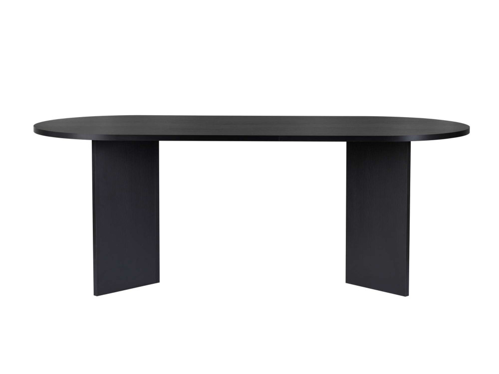 Mesa de jantar de madeira "Sabella" 200 x 90 x 75 cm - Madeira preta
