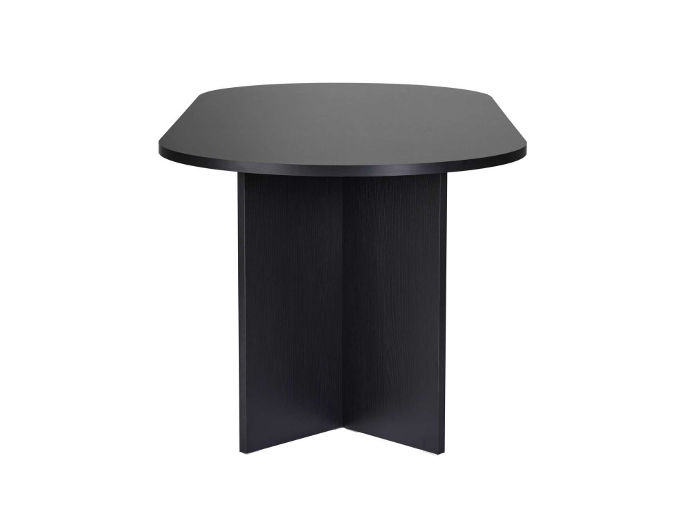 Mesa de jantar de madeira "Sabella" 200 x 90 x 75 cm - Madeira preta
