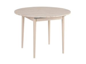 Mesa de jantar extensível de madeira "Viona" 100 x 100 x 75 cm - Travertino