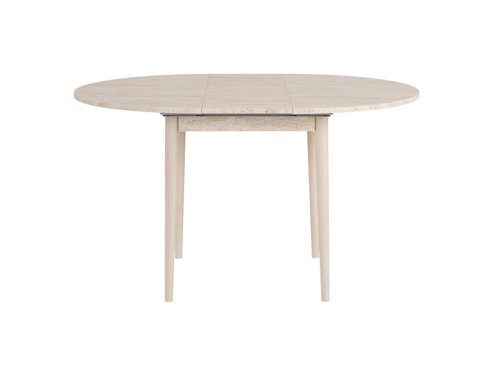 Mesa de jantar extensível de madeira "Viona" 100 x 100 x 75 cm - Travertino