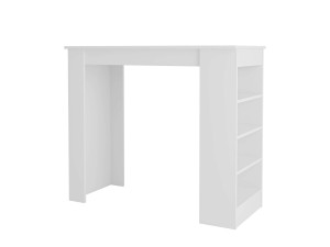 Mesa de bar em madeira "Swallow" 117 x 54 x 101,8 cm - Branco