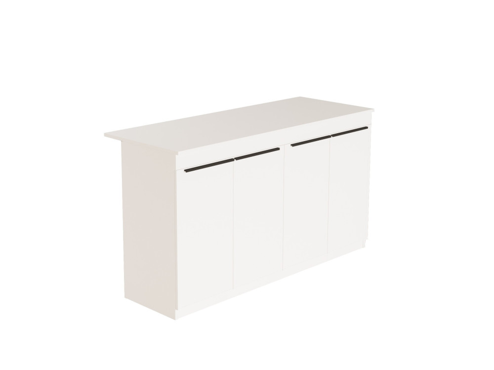 Mesa de cozinha em madeira "Lark" - 160 x 60 x 90 cm - Branco