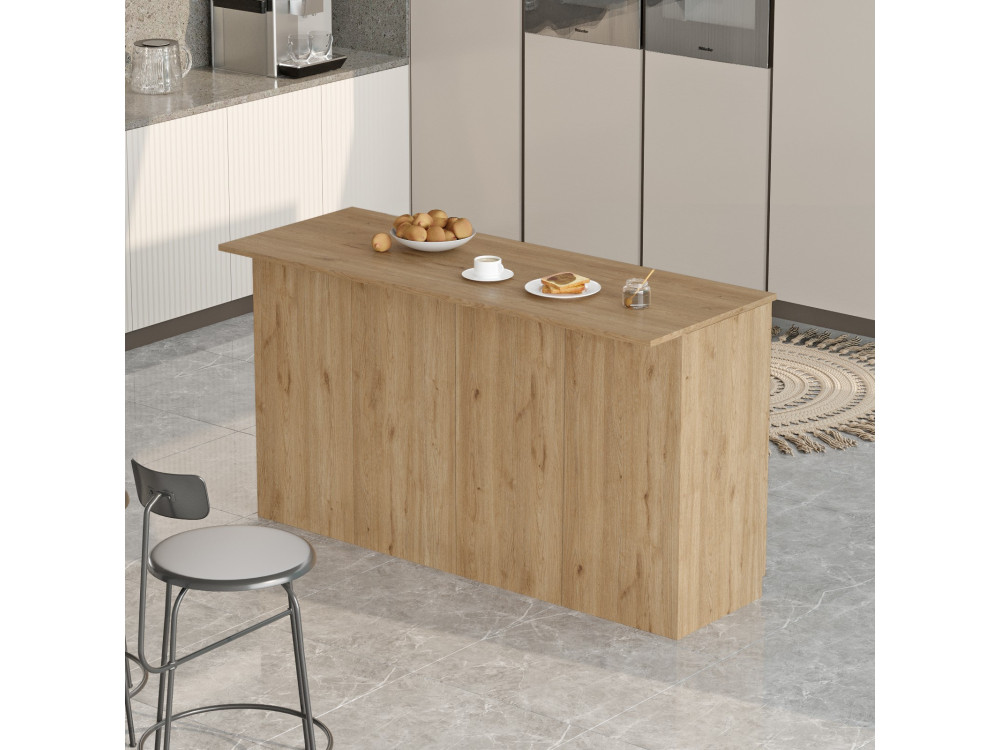 Mesa de cozinha em madeira "Lark" - 160 x 60 x 90 cm - Castanho