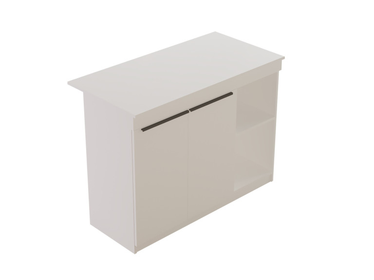 Mesa de cozinha em madeira "Orlando" - 120 x 60 x 88 cm - Branco