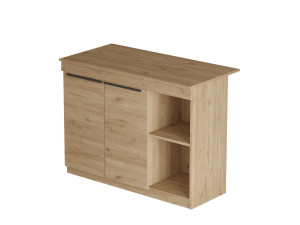 Mesa de cozinha em madeira "Siven" - 120 x 60 x 88 cm - Castanho