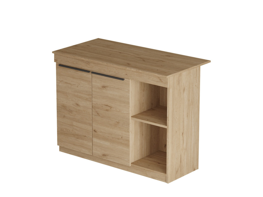 Mesa de cozinha em madeira "Siven" - 120 x 60 x 88 cm - Castanho