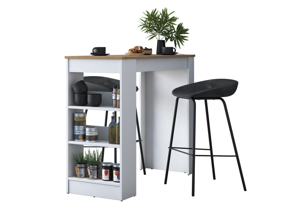 Mesa de jantar em madeira "Juan" - 120 x 50 x 100 cm - Castanho