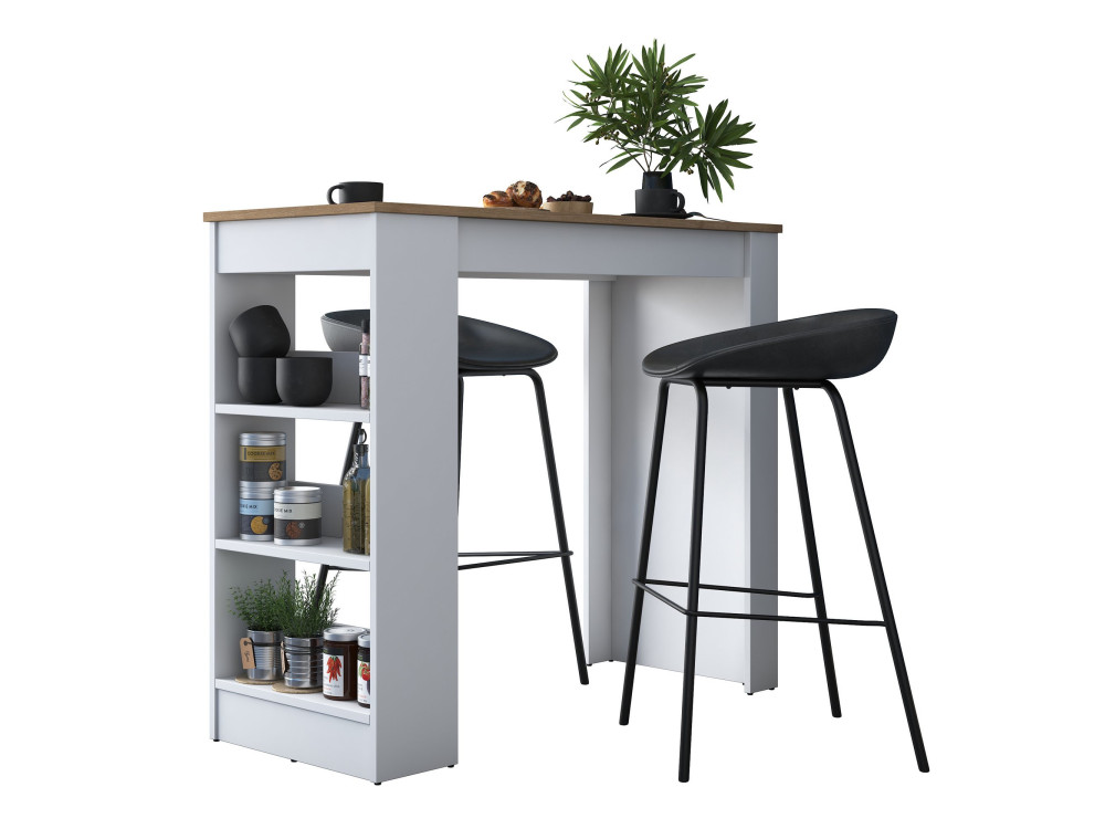 Mesa de jantar em madeira "Juan" - 120 x 50 x 100 cm - Castanho