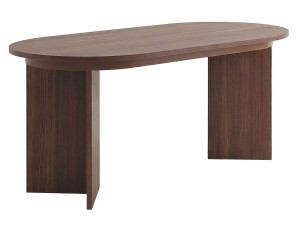 Mesa de jantar extensível em madeira 160/200 cm "Sorell" - 8 lugares - Castanho