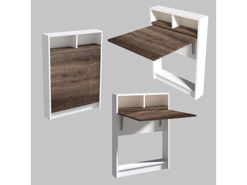 Mesa de jantar dobrável de madeira "Bracked" - 70 x 15 x 96 cm - Bege