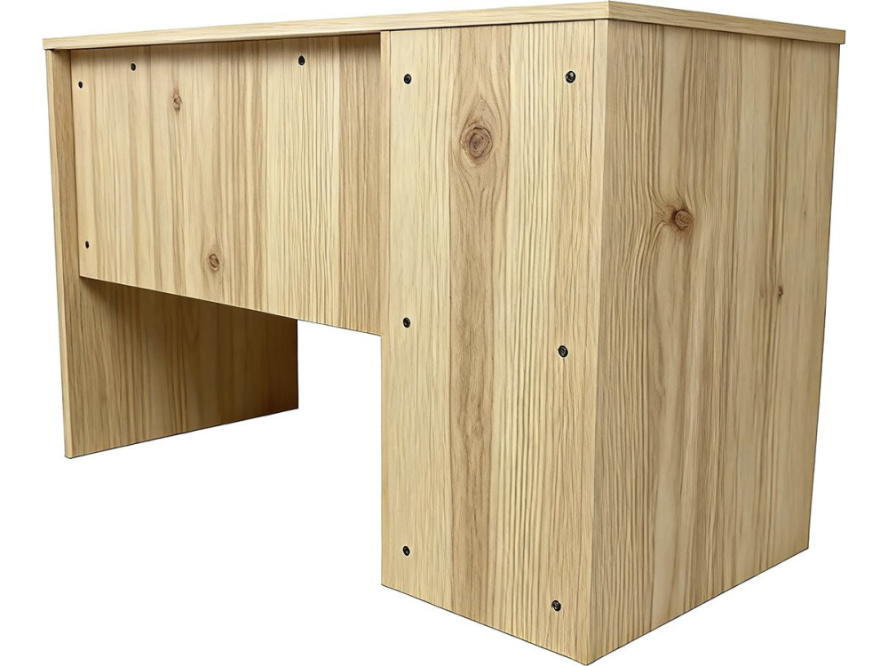 Secretária em madeira "Malika" com 5 gavetas - 120 x 75 x 55 cm - Castanho