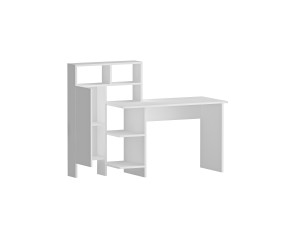 Secretária de madeira "Bugra" - 135 x 60 x 111 cm - Branco