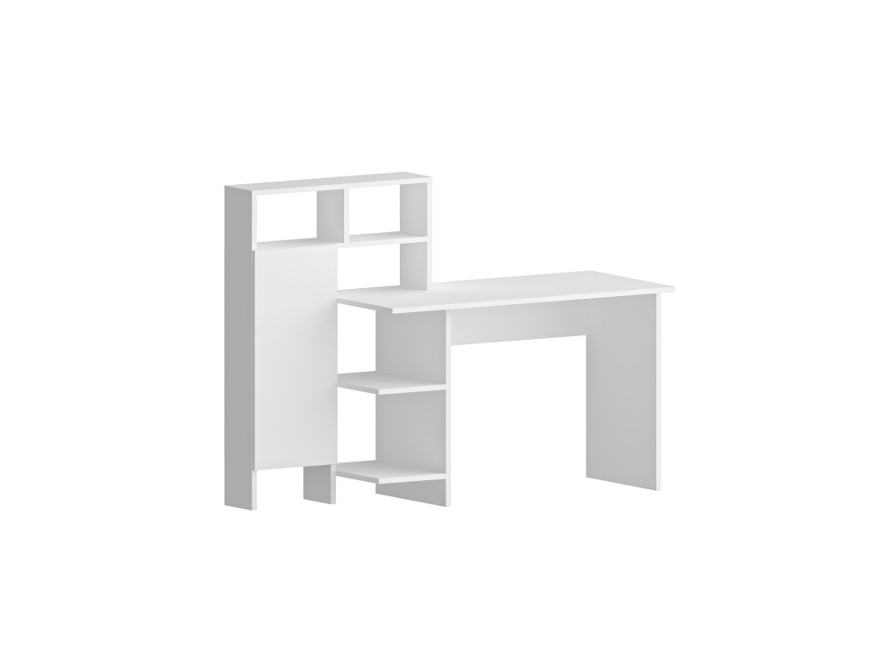 Secretária de madeira "Bugra" - 135 x 60 x 111 cm - Branco