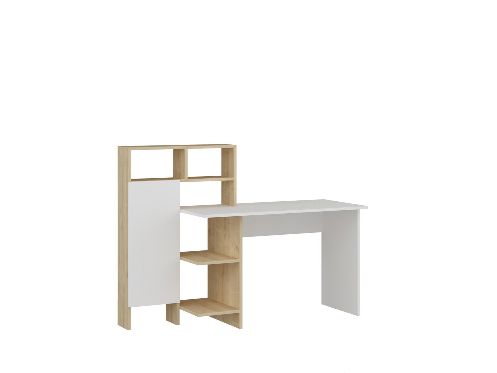 Secretária de madeira "Bugra" - 135 x 60 x 111 cm - Branco