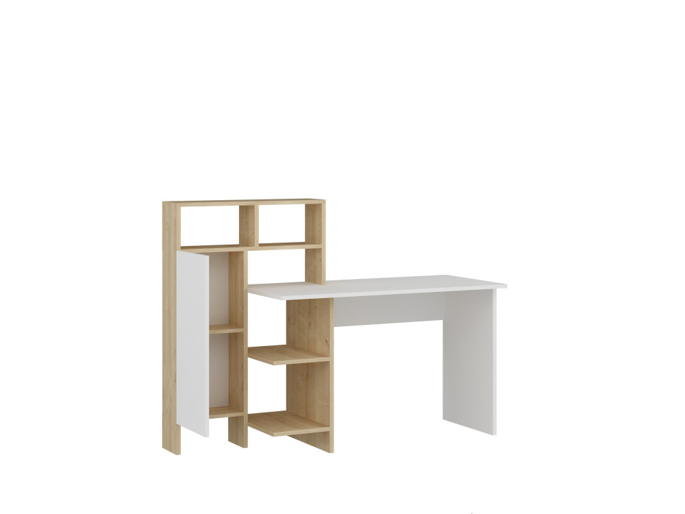 Secretária de madeira "Bugra" - 135 x 60 x 111 cm - Branco
