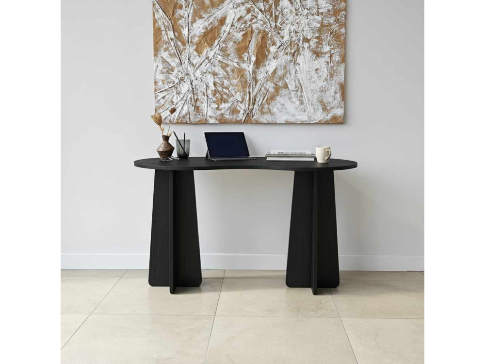 secretária de madeira "infinita" 120 x 60 x 75 cm - Preto