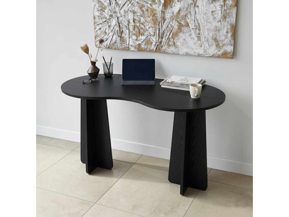secretária de madeira "infinita" 120 x 60 x 75 cm - Preto