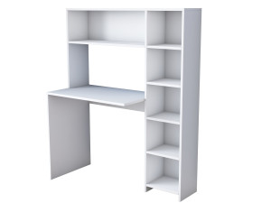 Secretária de madeira "Haham" 113 x 40 x 142 cm - Branco