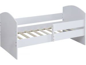 Cama infantil com barreira "Victoria" - Madeira - Branca - 80 x 160 cm