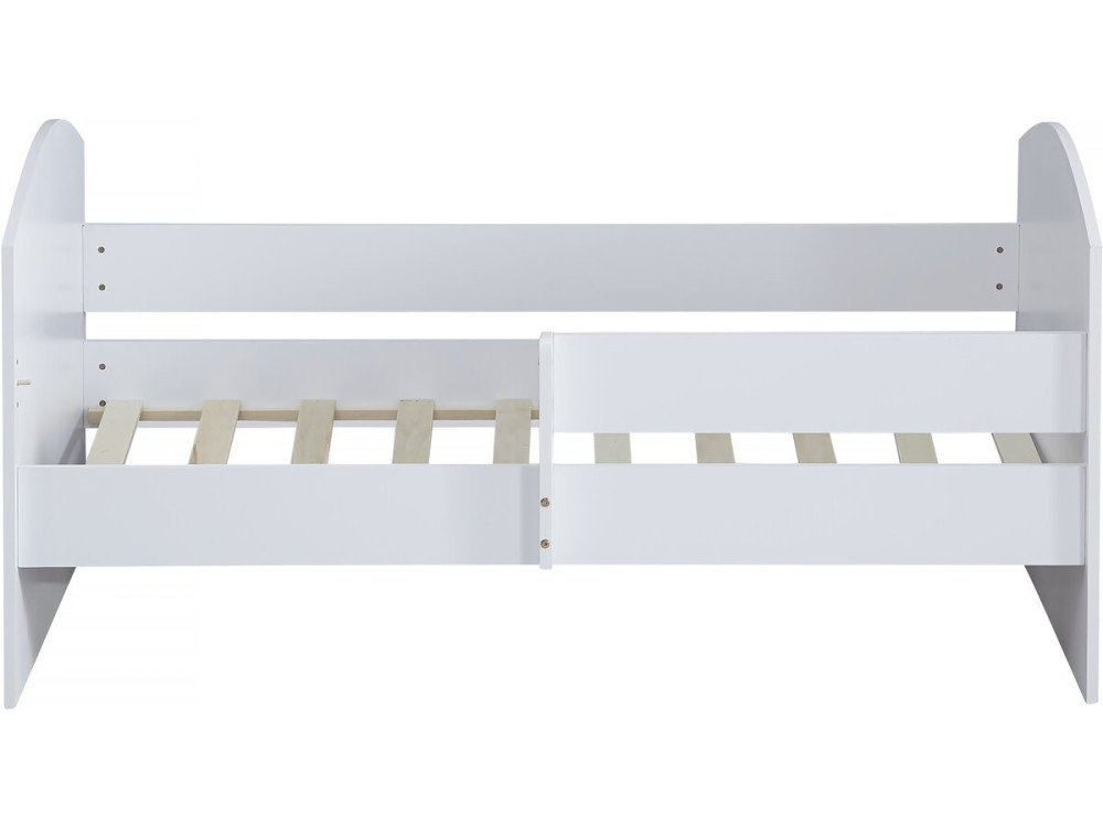 Cama infantil com barreira "Victoria" - Madeira - Branca - 80 x 160 cm