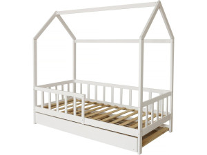Cama cabine infantil com gaveta "Paloma" - 90 x 190 cm - Branco